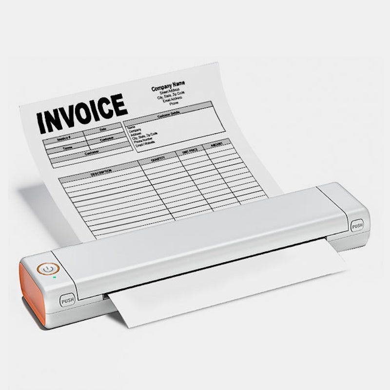 impresora termica portatil phomemo m08f laterales naranja