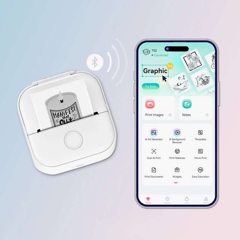 Mini Impresora Phomemo T-02 bluetooth