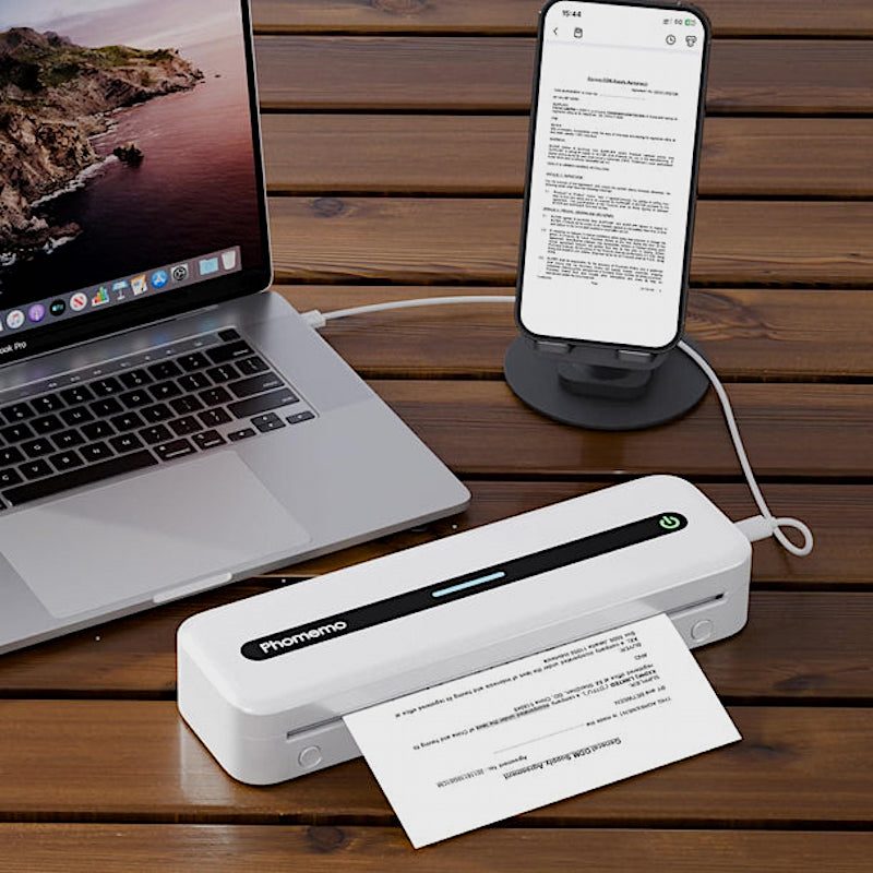Impresora portatil m832 conecta papel a4