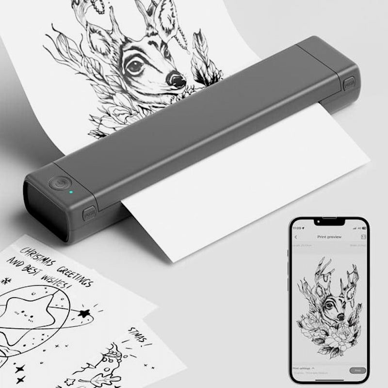 Impresora de Plantillas para Tatuajes Phomemo gris